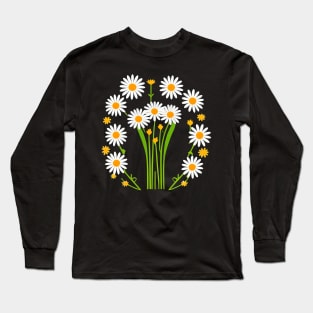 Flower pattern daisies cute Long Sleeve T-Shirt